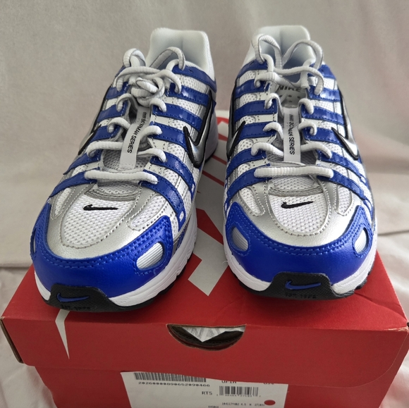 Nike P-6000 Running Shoes Sneaker Metallic Blue/Silver Kid Youth Size 4.5M NIB - Picture 4 of 9